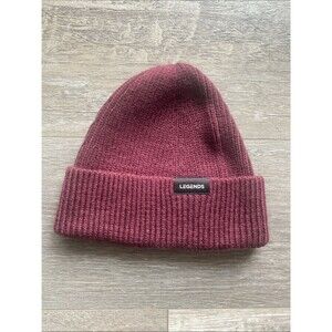 Legends Ribbed Knit Beanie - Burgundy
